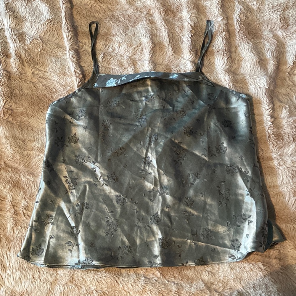 Jones New York teal floral cami